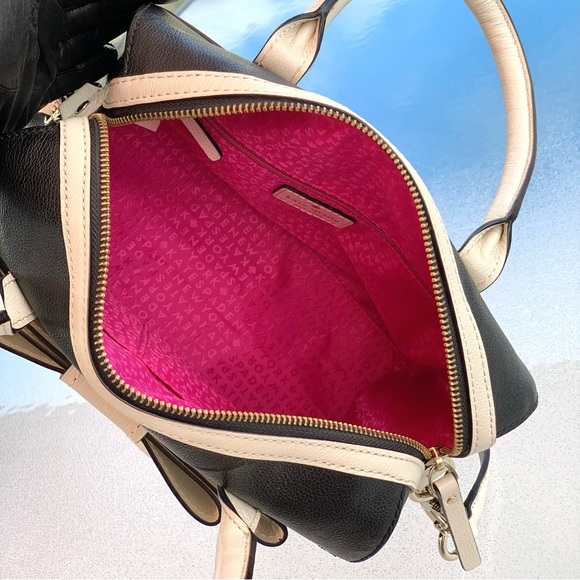 Kate Spade Kaiya Alice Black and White Leather Satchel Bag - Picture 8 of 13